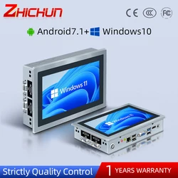 Zhichun-ventana de ordenador Industrial táctil de 10 pulgadas, Panel de montaje en pared integrado de almacenamiento, PC no de escritorio, 11, 128G, 1TB