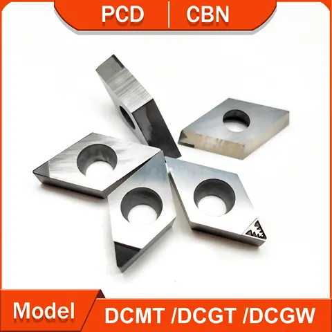 PCD DCMT DCGT DCGW 0702 11T3 CNC 공구는 알루미늄, 구리 및 탄소 섬유에 사용되며 CBN 공구를 사용한 경강 가공