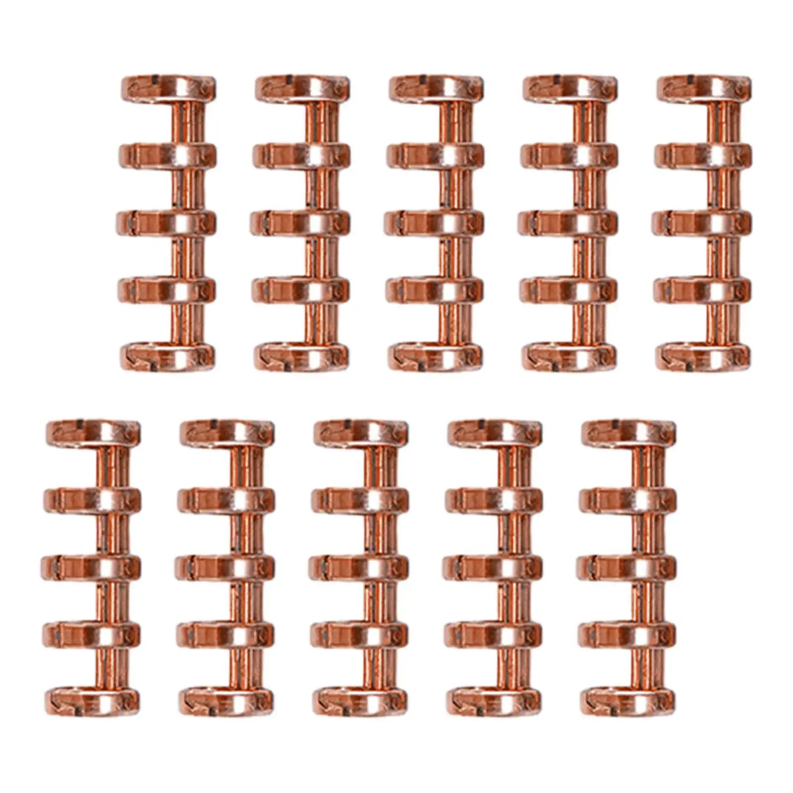 Anillos de carpeta de hojas sueltas para niños, 10 piezas, 5 anillos, círculos en espiral, a presión, divididos