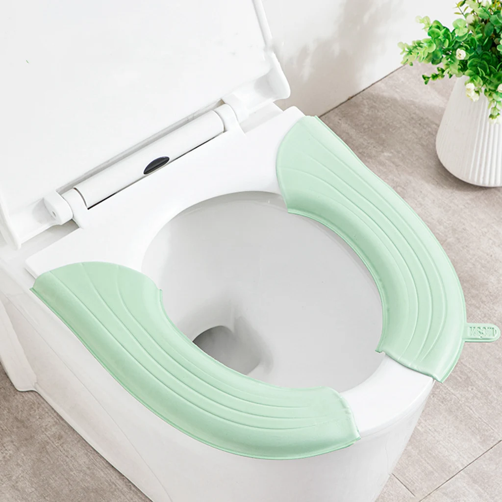 Waterpoof 1 Pair Toilet Seat Cover Bathroom Washable Closestool Mat Pad Cushion Universal WC Toilet Set Cover Bidet Accessories