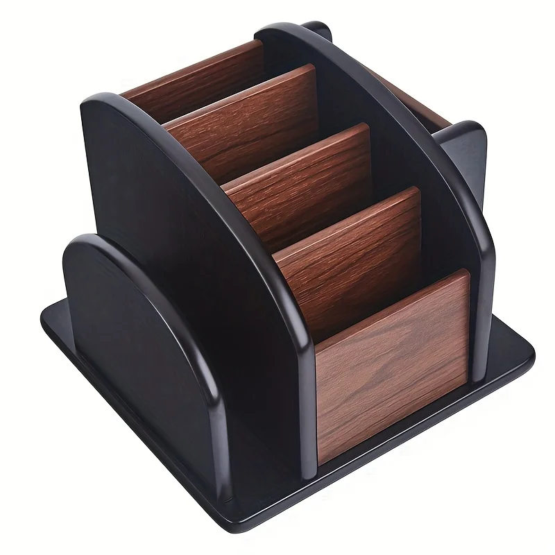 

Office Wooden Desktop Items Storage Pen Holder Creative Multi-purpose Desktop Remote Control Storage Box