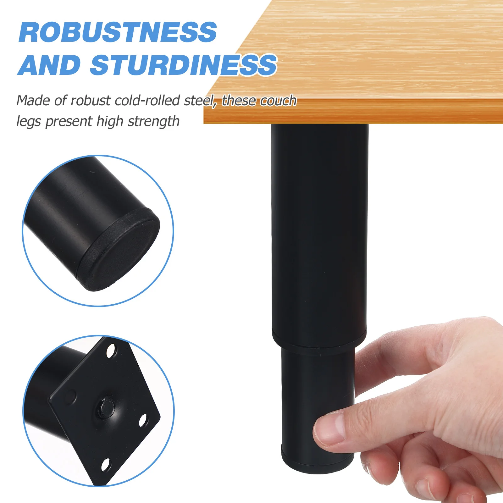 

4Pcs Cabinet Furniture Legs Adjustable Height Support Sofa Couch Bed Legs Levelers Stabilizer Furniture Feet Bed Support