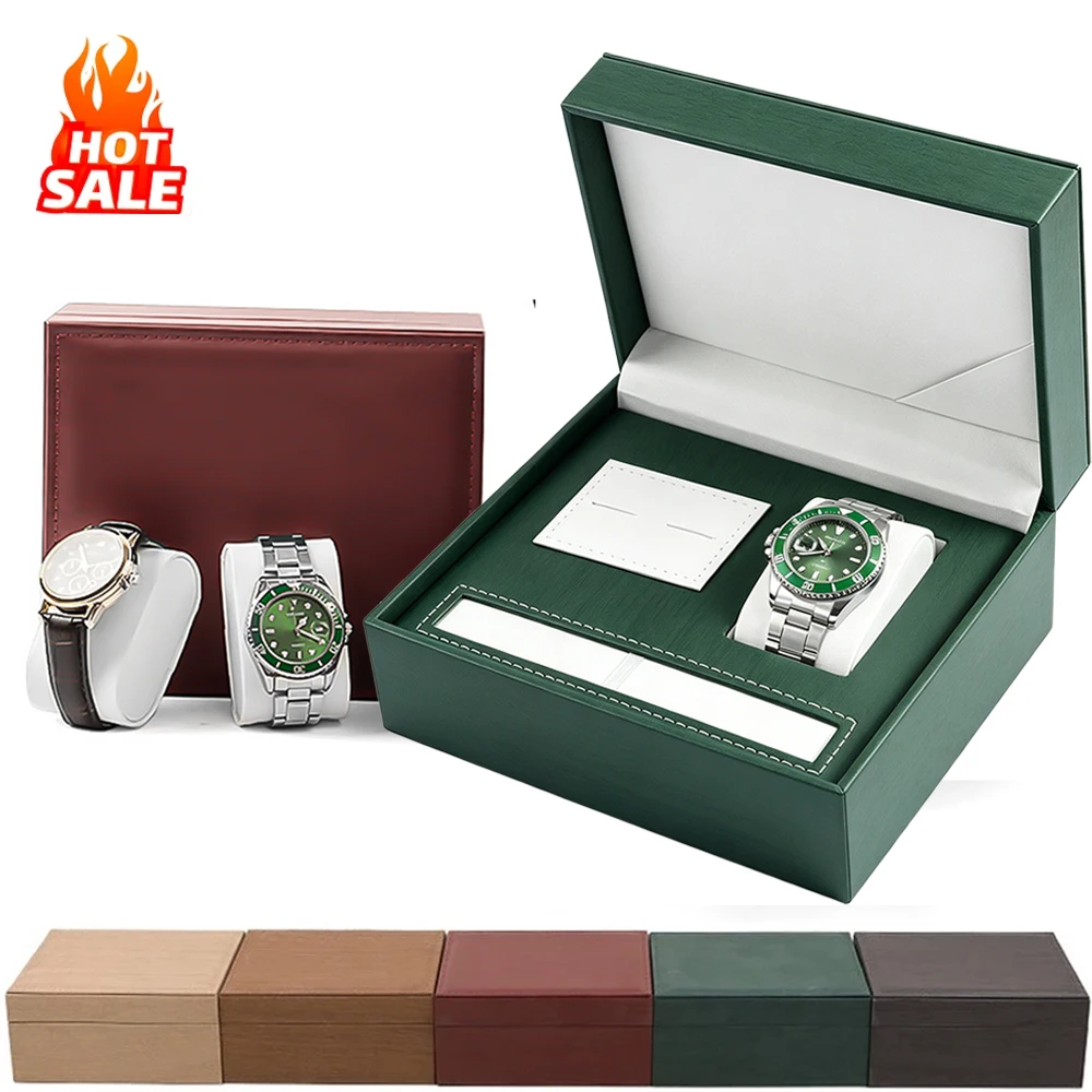 Watch Box 2026 High End Premium Elegant Luxury Vintage Combination Set 3 Pieces PU Leather Jewelry Packaging Display Case