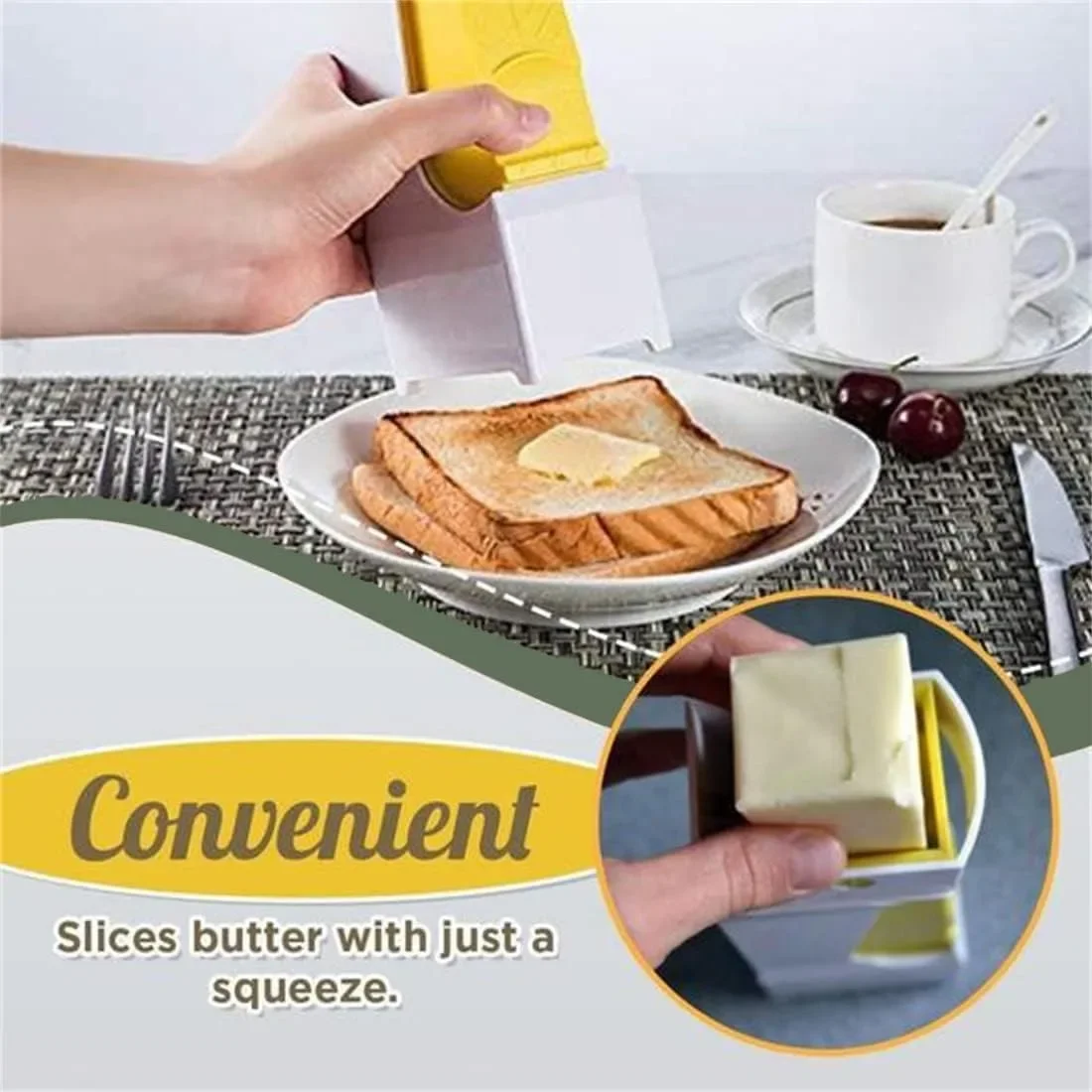 Portable Butter Cutter Cheese Slicer Squeeze Dispenser Automatic FreshCheese Cheese Slicer Kitchen Tool Handheld Butter Slicer