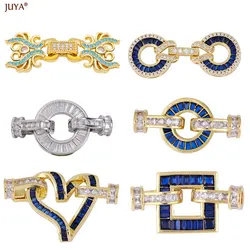 DIY Needlework Ending Bead Connector Blue Natural Stone Clasps Fastener For Bracelets Jewelry Making Supplies Accessories
