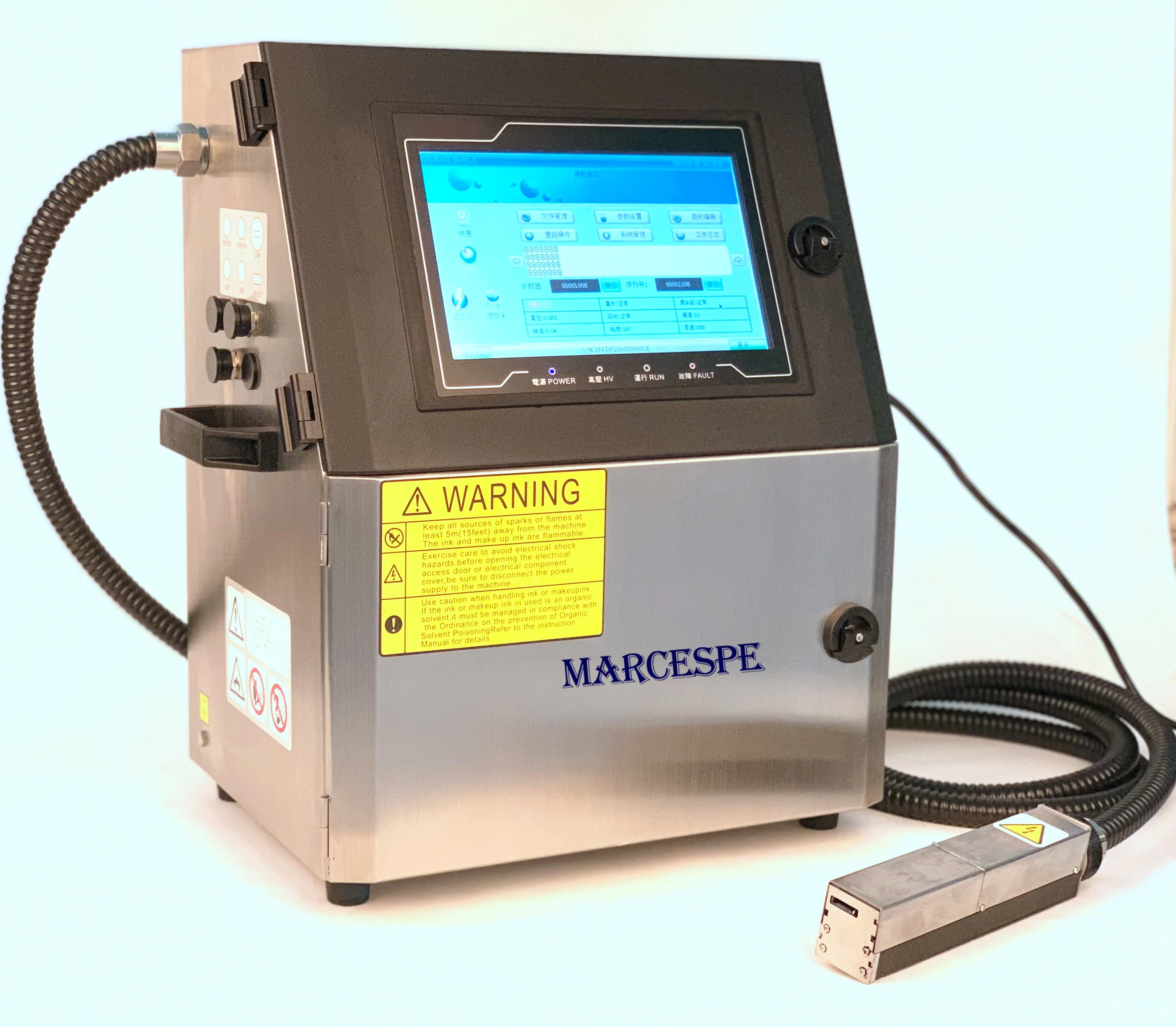 Beijing Marcespe E-222 Cij printer small character continuous inkjet  Standard inkjet printer Customized OEM standard