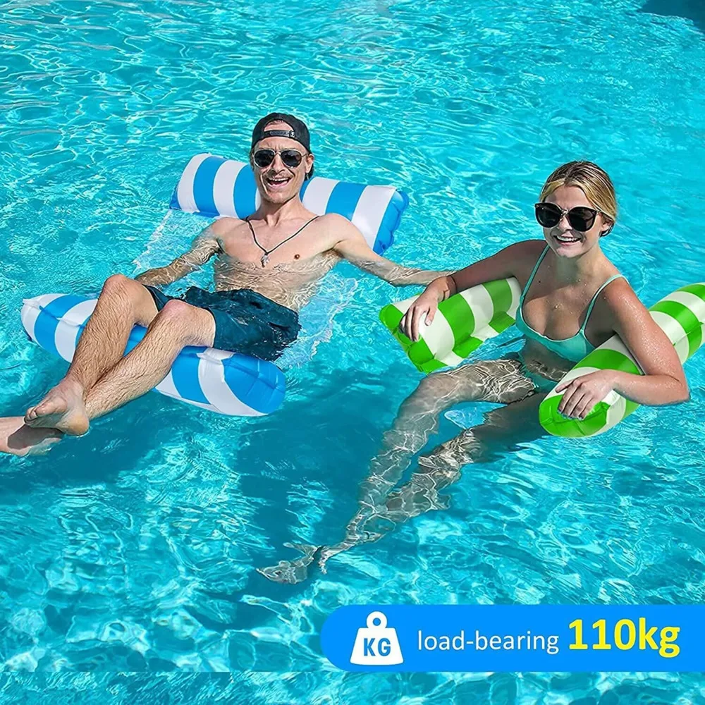 Hamaca de agua 4 en 1 para adultos, colchón flotante inflable de verano, juguetes acuáticos para fiestas en el mar, sillas reclinables