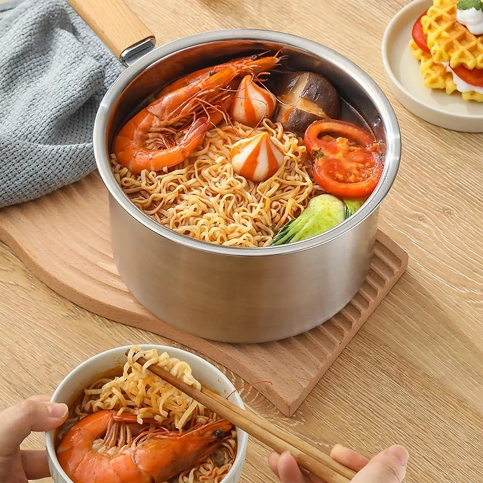 

Frying Pot With Basket And Lid Deep Frying Pot Cookware With Strainer Stainless Steel Cookware Strainer For Fish Seafood Chicken