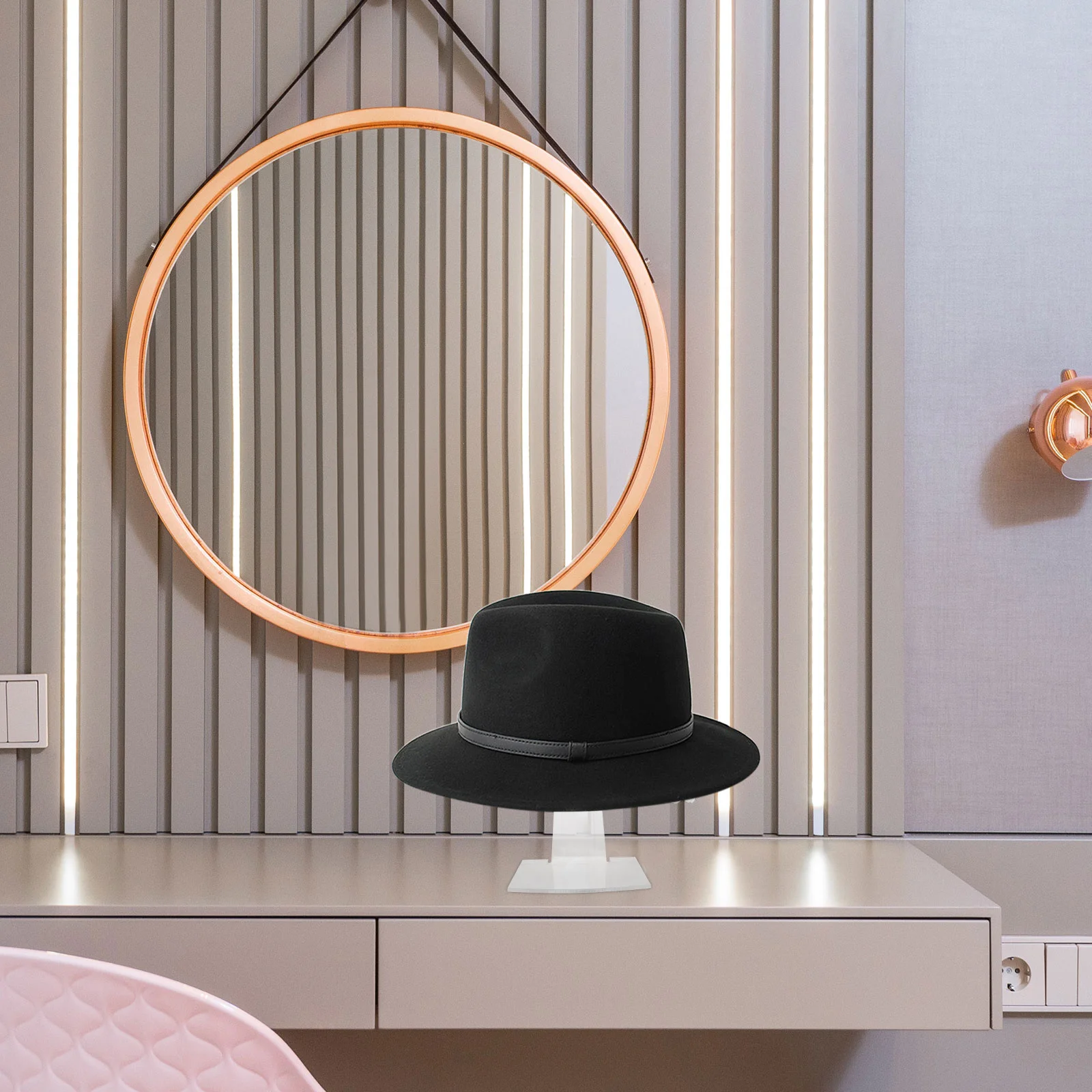 

Transparent Acrylic Headlamp Display Stand Clear Hat Holder Rack for Store Display Hat Stand Holder