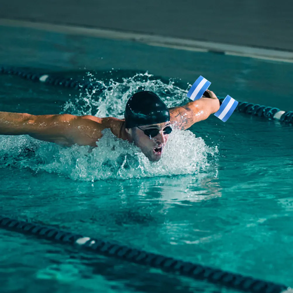 

2Pcs Water Dumbbells Eva Foam Pool Weights for Swimming Practice Strengthen Arms Shoulders Core Portable Fitness Accessory