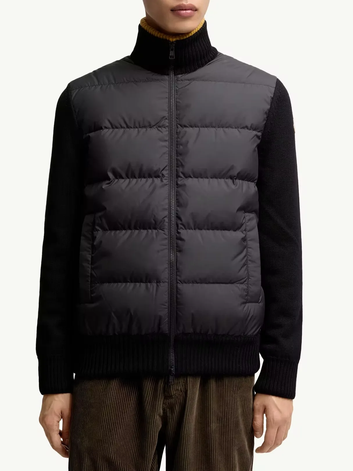 Winter Cotton-padded Long-sleeved Stand-up Neck Sweater Jacket Casual Warm Cotton-padded Jacket Men's Clothing