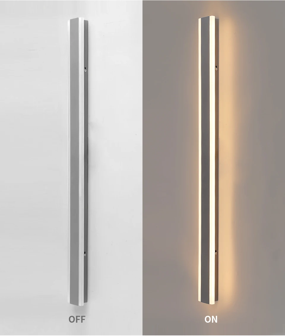 Outdoor Garage Veranda Verlichting LED Lange Wandkandelaars Helderheid Tuinlamp Zwart Goud Wit Grijs 85v 265v Villa Blaker Armatuur