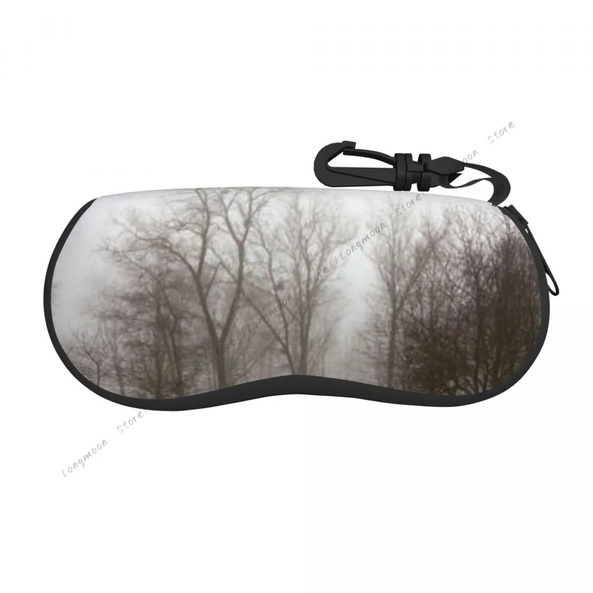 Glasses Case Soft  Bag Mature Trees In Winter Snow Frosty Weather Portable Sunglasses Box  Eyeglasses 