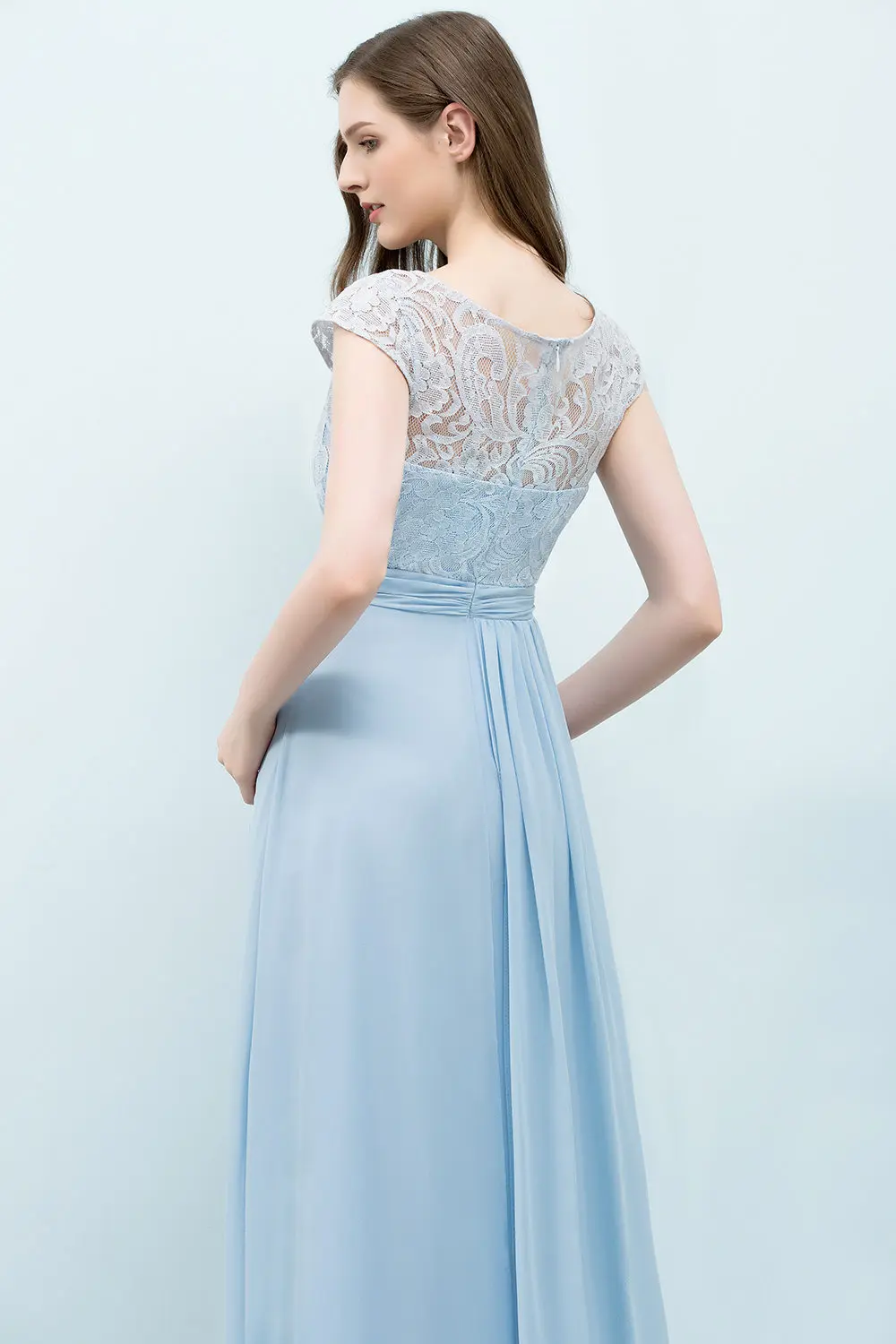 STEPHANIE Light Blue A Line Chiffon Bridesmaid Dresses Women Maxi Elegant Birthday Formal Party Evening Prom Gown Robe De Soirée