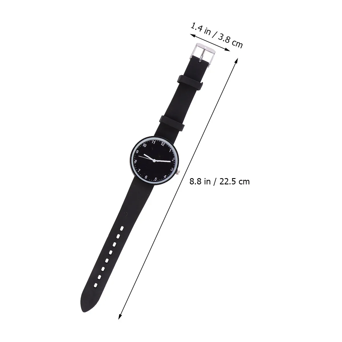 2Pcs Solid Color Wristwatch Fashionable Student Gift for Teens Precise Pc Movement Comfortable Strap White Black view 3