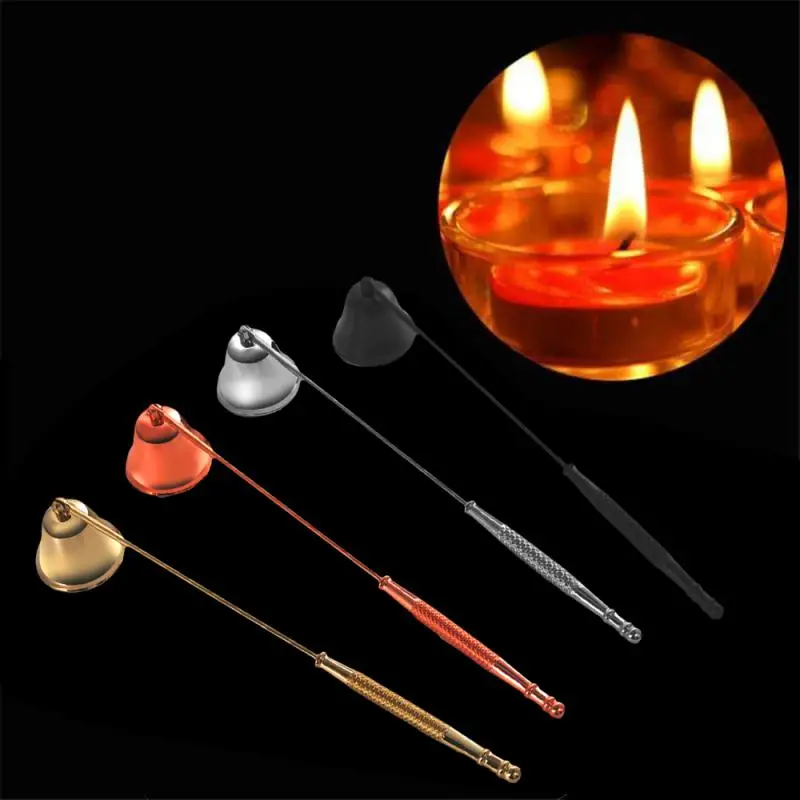 1PC Stainless Steel Smokeless Candle Wick Bell Snuffer Home Hand Put Off Tool Kit Candle Accessories Holders