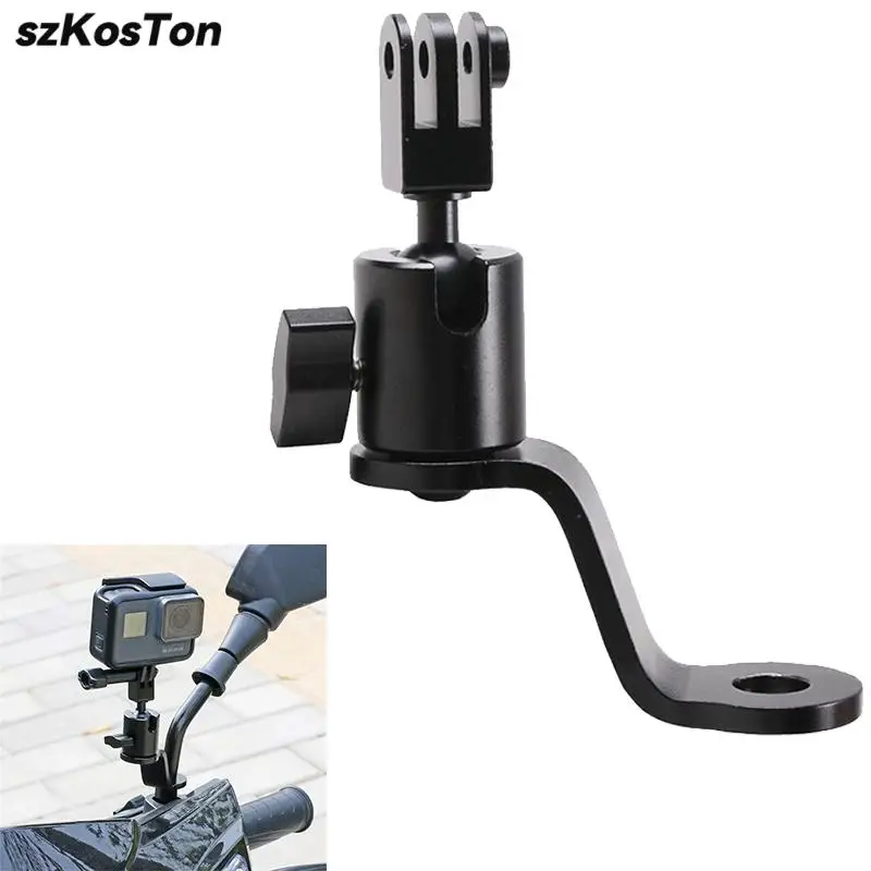 Motorcycle Rearview Mirror Mount Aluminum Bracket Holder For GoPro 13 12 11 10 Insta360 GO3 X3 X4 DJI Osmo Action 5 Pro 4 Camera