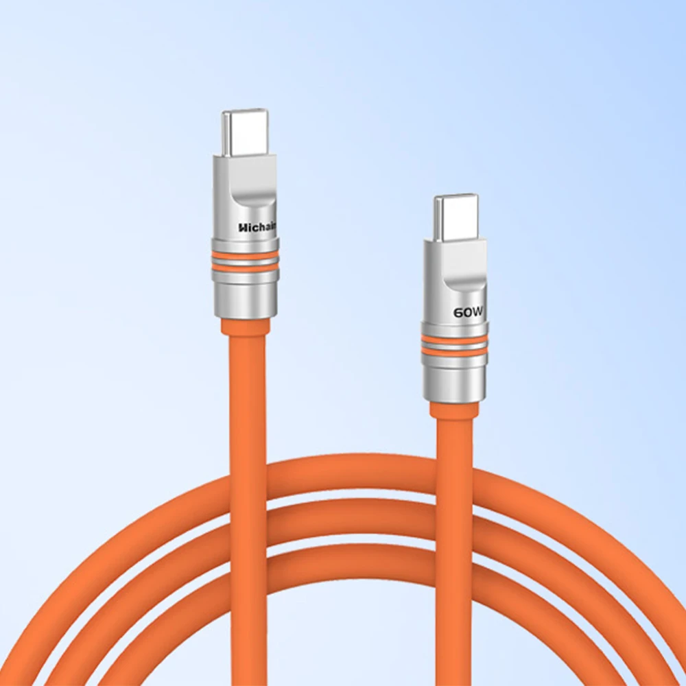 

PD60W USB C to C Fast Charging Cable Liquid Silicone Soft 480Mbps Data Transfer Type C Charging Cable for iPhone Android Phones
