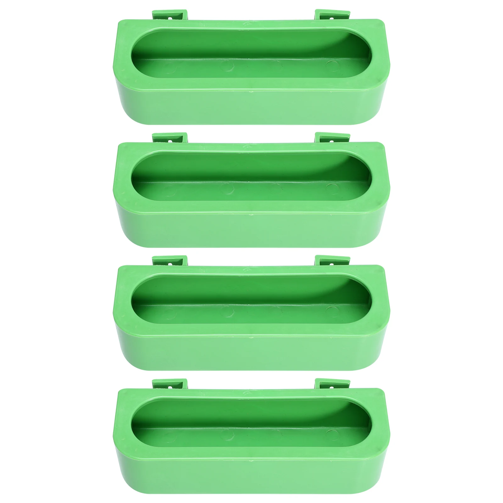 

4 Pcs Plastic Bird Feeder Durable Pigeon Trough Cage Boxes Food Bowl Containers Pet Supplies Refillable Long Term Use Safe For