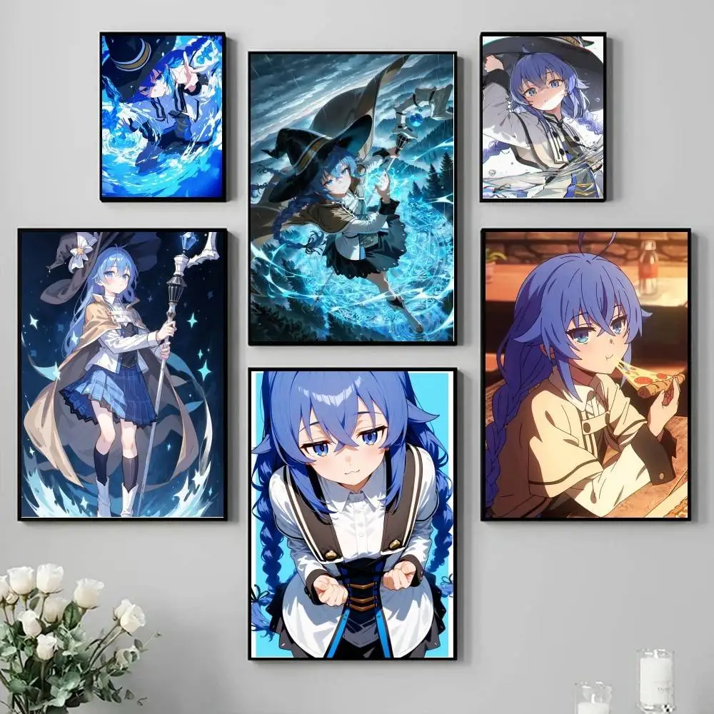 Póster de personaje de Anime R-Roxy M-Migurdia, pegatina de papel autoadhesiva artística resistente al agua, decoración de pared para cafetería, Bar y habitación, 1 ud.