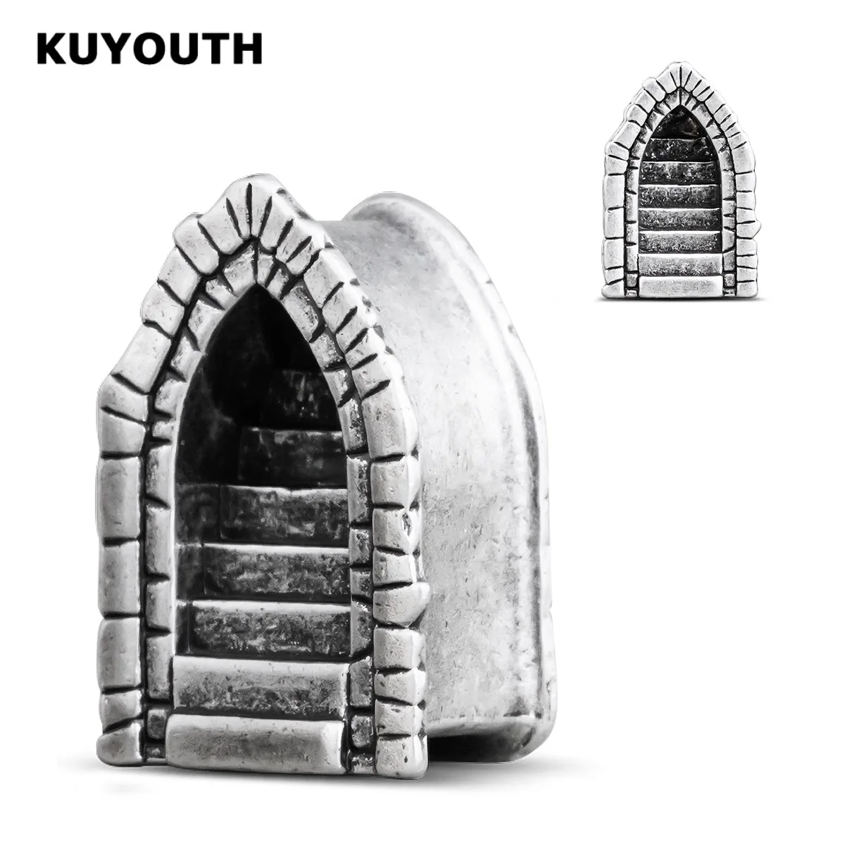 

KUYOUTH Gothic Retro Doorway Staircase Expanders Stretchers Ear Tunnels Plugs Gauges Copper Jewelry Earring Ear Piercing 1Pair