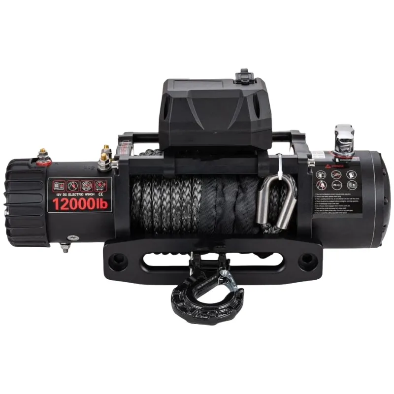 

New Black Color Type 12000LBS Electric Winch for 4x4 for Jimny Winch 12V With Synthetic Rope
