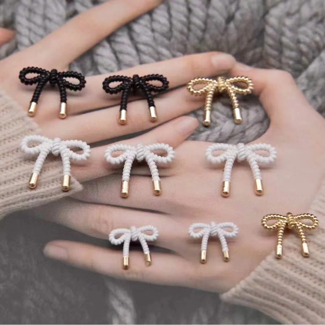 10PCS Of Metal Bow Button Sewing Coat Windbreaker Suit Buckle Fashion Decoration Alloy Buckle