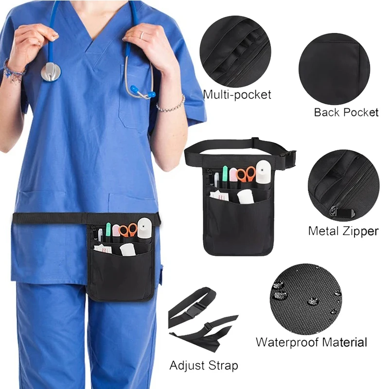 

Nurse Multi Functional Tool Organizer Bag Initial Letter Belt Extra Pocket Nurse Waist Bag Shoulder Pouch Case Accessories Tool