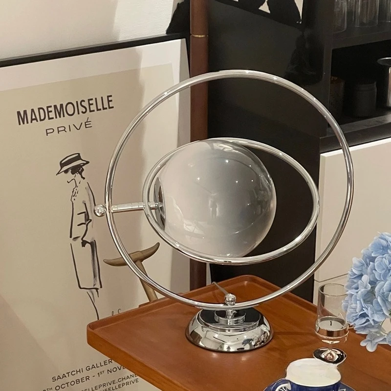 

Italian medieval rotating art desk lamp retro glass moon living room bedroom bedside lamp