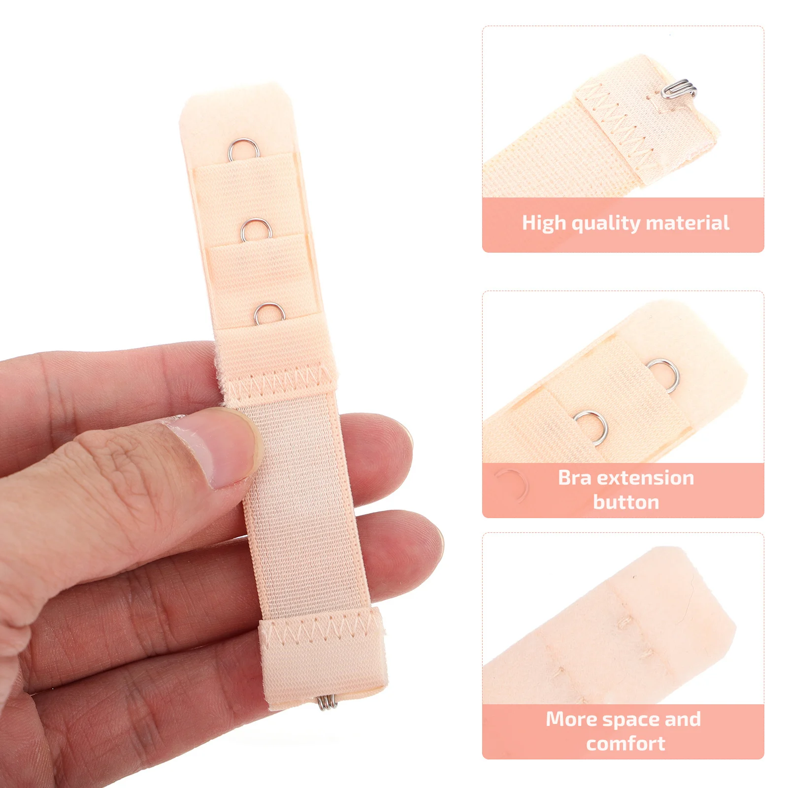 

20Pcs Women Bra Extension Buckles Stretch Elastic 3 Rows 1 Hook Bra Extenders Comfortable Underwear Accessories