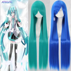 Para as mulheres 100cm perucas sintéticas lolita cosplay peruca das mulheres vermelho rosa loira azul peruca reta extensões de cabelo festa peruca aliwanya