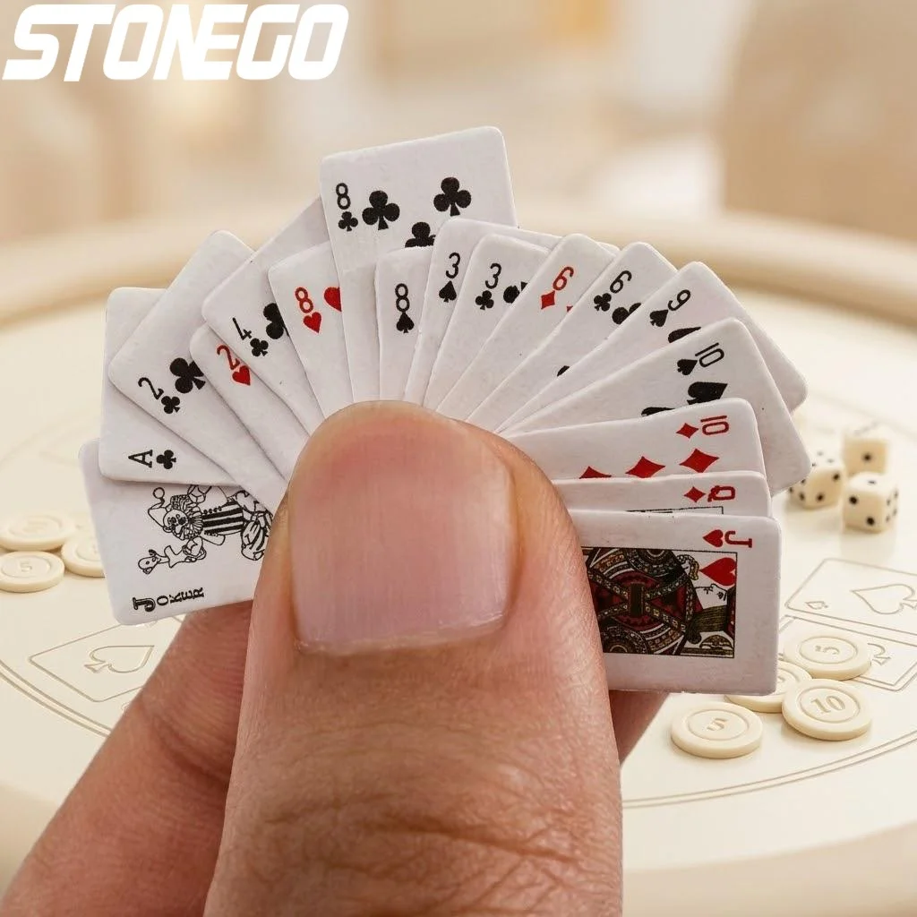 Mini Poker Cards Fun Finger Pocket Cards Cute Toys Random Style ideal for Games and Collecting
