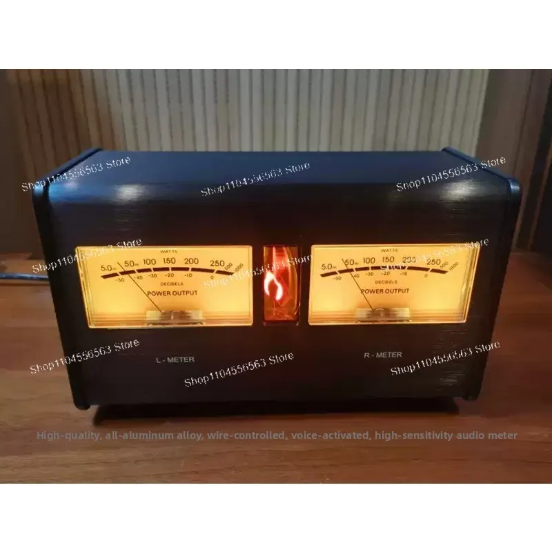 Full Aluminum Chassis VU Meter Tube Amplifier, Voice-Control Preamplifier with Wires Included