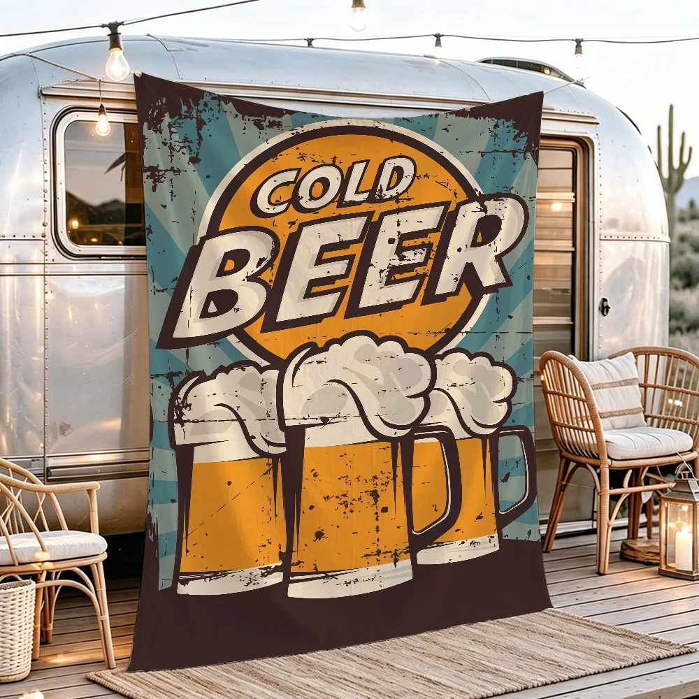 Beer Time Humorous flag Tapestries Outdoor Parties Wall Decor Camping Bedrooms Living Rooms Dorms Gifts