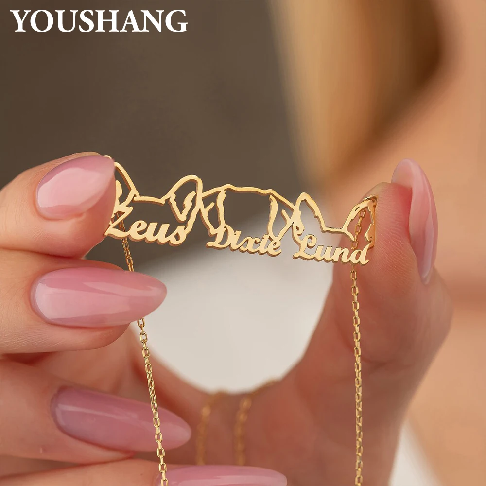 

Custom Dog Breed Necklace Personalized Pet Memorial Pendant for Multi-Dog Owners, Gift for Dog Lover.