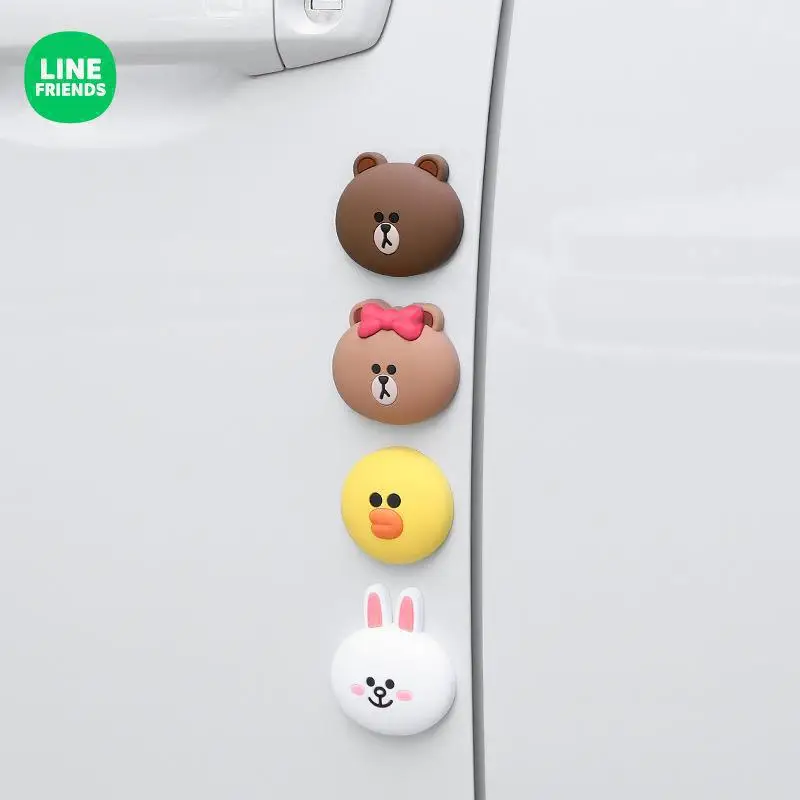 Anime Kawaii Brown Bear Car Decoration Cartoon Sally Choco Cony Doll Car Door Anti-collisione Anti-Scratch Strip forniture regali