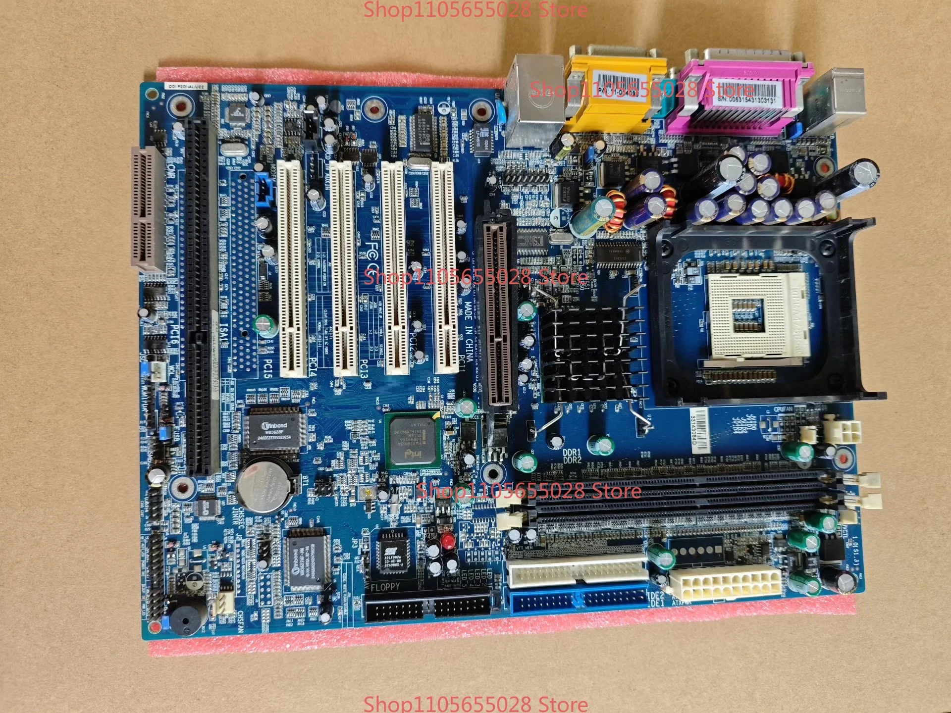 For Lenovo QDI P2DI-AL/C Main Board 478 Pins with ISA Slot Intel 845 Chipset, Support DDR1 Memory
