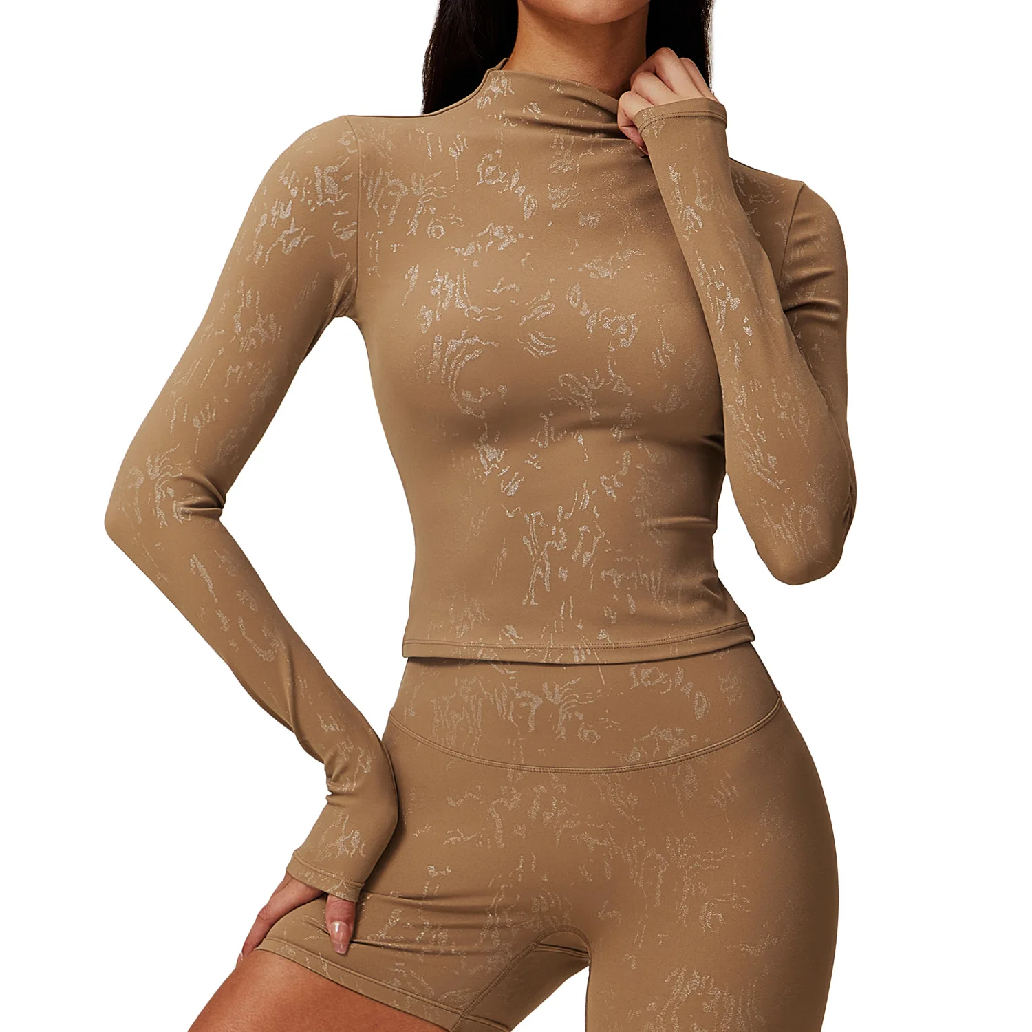 

Mermaid Curve Quick-drying Slim Yoga Long-sleeved Top Running Training Yoga Clothes Sports Leisure Yoga Top