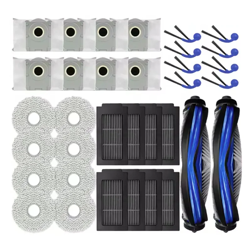 

【SUPERDEALS】Vacuum Cleaner Spare Parts Kit(34PCS) For Ecovacs Deebot T30C Omni/T30C Pro Omni- Brush Filter Dust Bag Mop Cloth Se