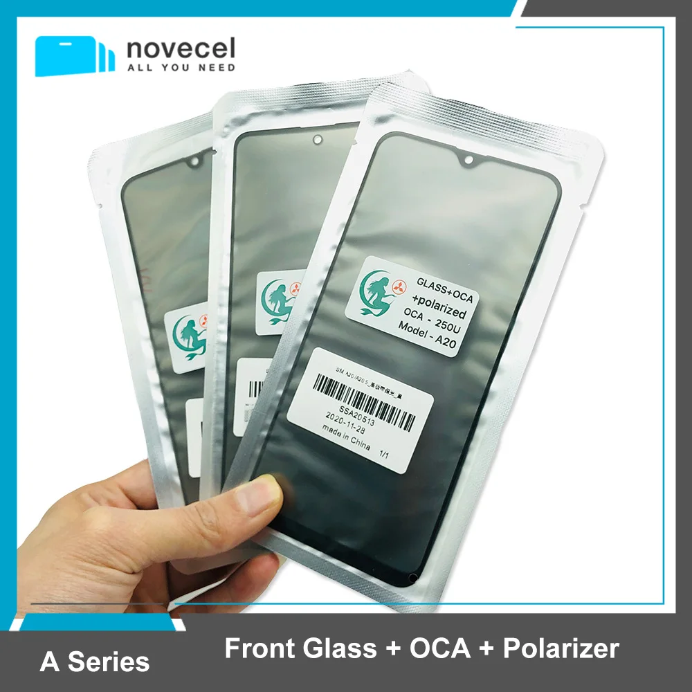 10pcs OEM Outer Glass With OCA Polarizer Film For Samsung A02 A02S A03 Core A03S A04 A04E A04S LCD Screen Repair Parts