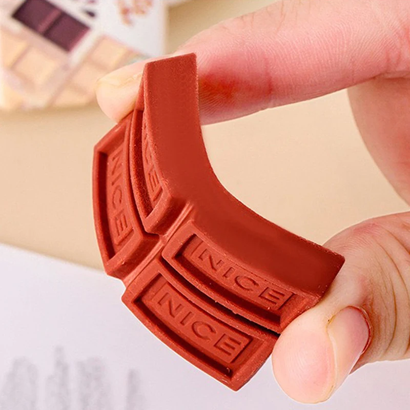 1PC Cartoon Chocolate Eraser Large Size Pencil Eraser for Students Painting Writing Stationery School Office Supplies