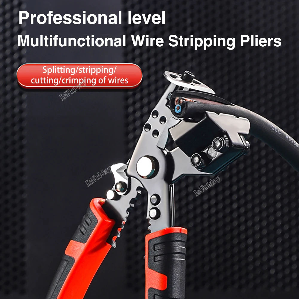 Wire Stripping Multifunctional Pliers For Cable Cut Crimp Bending Wire Stripper Wrench Cable Cutter Crimper Automatic Hand Tool