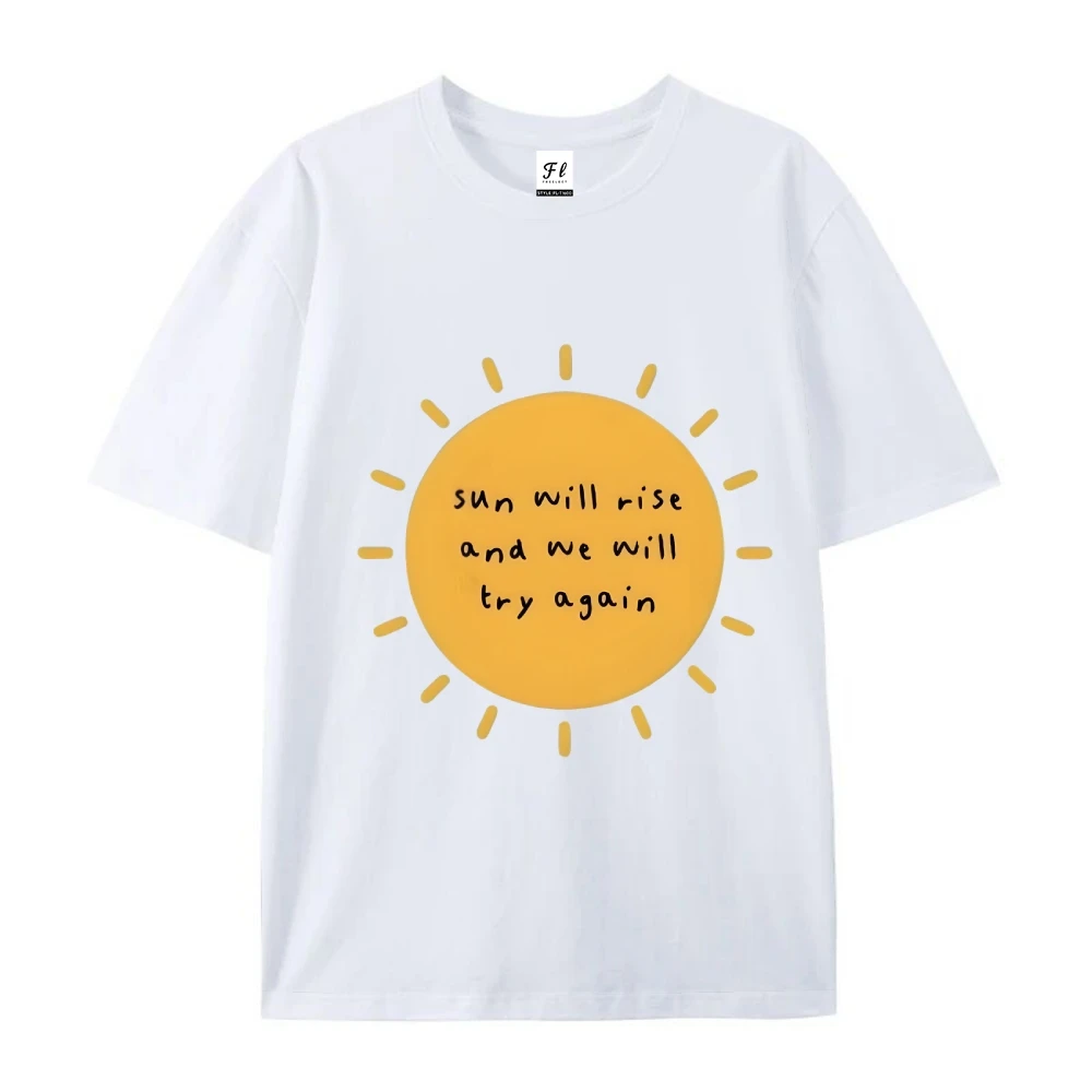 

2025 Y2k Oversized Sunburst High Quality Cotton Summer Top Retro Sunshine Graphic Streetwear Vintage Oversize T-Shirt