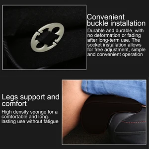 Car Seat Extender Pillow Leather, Leg Support Pillow, Memory Foam Knee Pad, Long Distance Driving, Office Home, Driver Protector Mat 10 Main Extender Sales Seat Car - №10