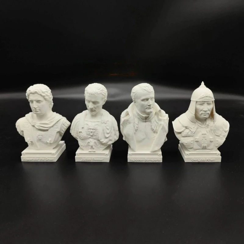 Estatua de Alejandro César Genghis Khan, Napoleón, modelo impreso en 3D, figuras PLA, modelos de decoración, adorno artesanal, 10/15/25cm