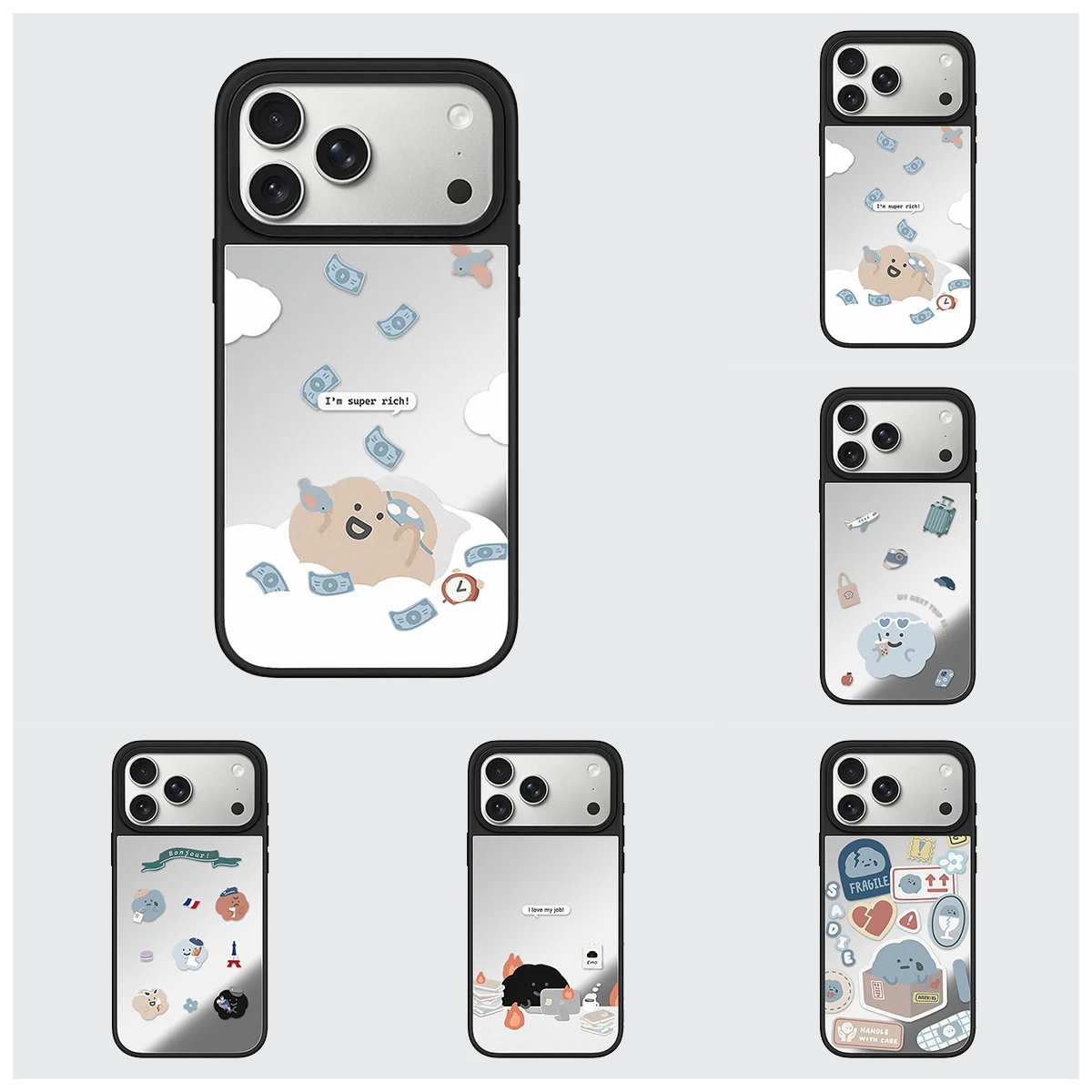 6082520 Mirror Surface Magnetic Phone Case Cover for IPhone 12 13 14 15 16 17 18 Pro Max Case