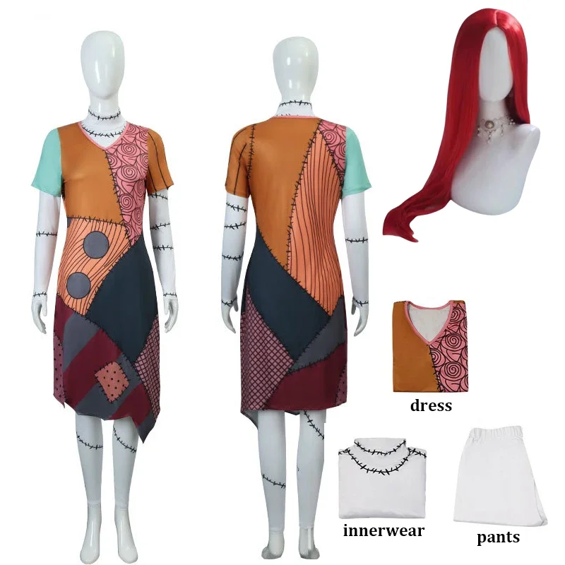 サリー コスプレ衣装ウィッグ 女性用 ハロウィン カーニバル パーティー コミックコン ロールプレイング衣装