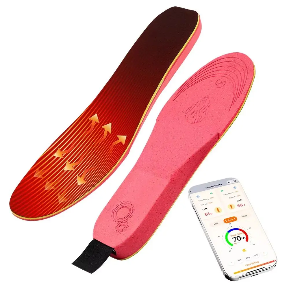 APP Control Cordless Heated Shoe Insoles Adjustable Temperature Breathable Electric Foot Warming Pad Comfortable