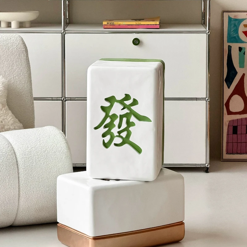 Small card home mahjong stool creative housewarming gift home decoration living room simple edge few cute cartoon