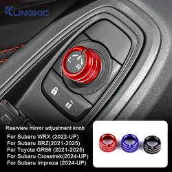 Car Rearview Window Metal Knob For Subaru WRX BRZ 2022-2025 Toyota GR86 2021-2025 Crosstrek Impreza 2024 2025 Cover Adjust Ring